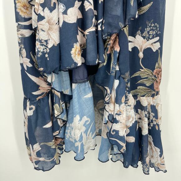 Agua Bendita | Madame Vania Maxi Dress Navy Floral M - Picture 8 of 13